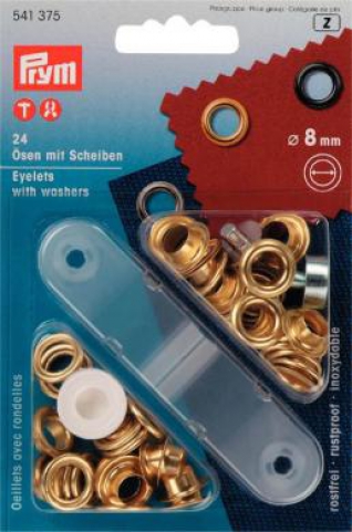 Prym sen und Scheiben 8,0mm Gold