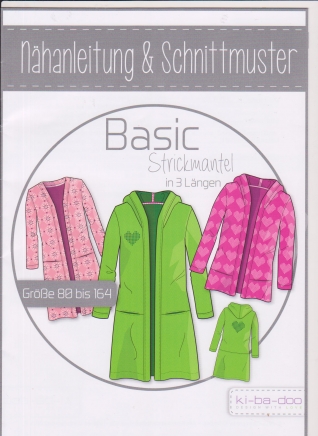 Basic Strickmantel Kids Schnittmuster Ki-ba-doo