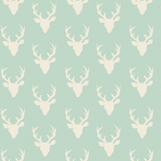 W Art Gallery Tiny Buck Forest Cotton mint