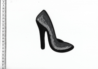 Applikation High Heel Silber