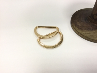 D-Ring Gold 3cm vorne flach