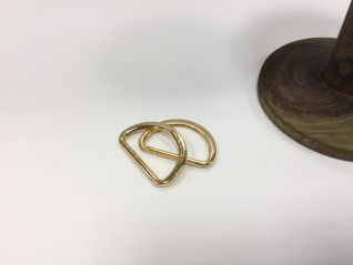 D-Ring Gold 2,5cm vorne flach