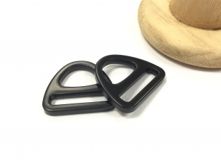 O-Ring mit Steg Schwarz Matt 2,5cm