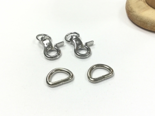 Karabiner D-Ring Set 1 Silber