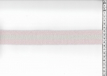 R Baumwoll Gurtband Rosa/Creme Streifen