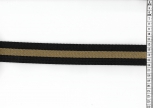 R Strap Stripe Gurtband Schwarz Gold