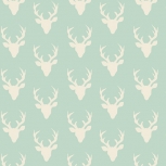 W Art Gallery Tiny Buck Forest Cotton mint