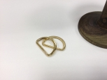 D-Ring Gold 2,5cm vorne flach