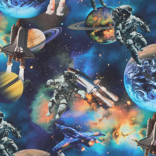 Baumwoll Popeline Astronaut